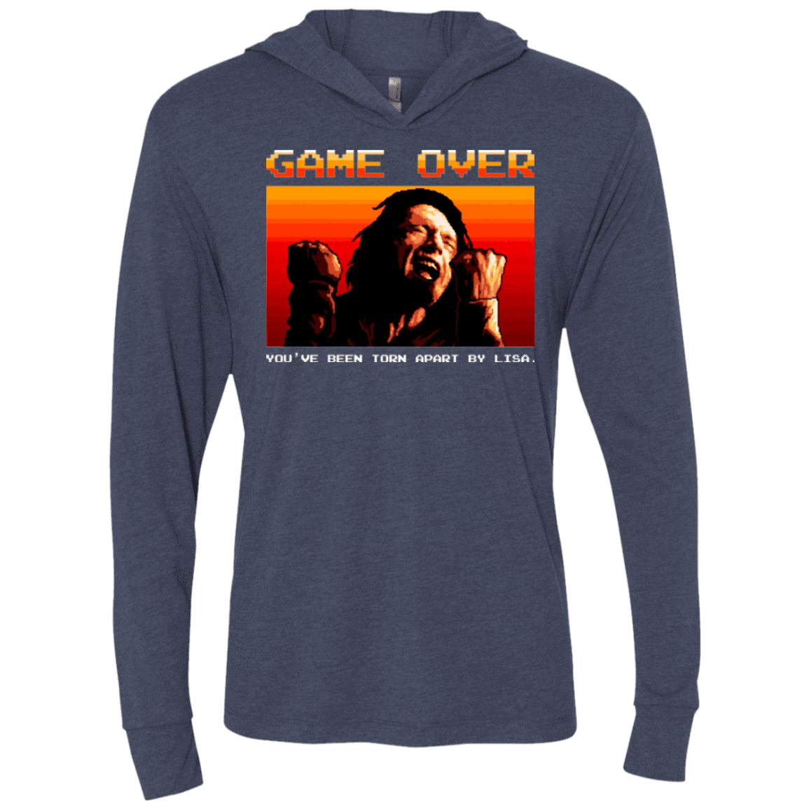 T-Shirts Vintage Navy / X-Small Game Over Triblend Long Sleeve Hoodie Tee