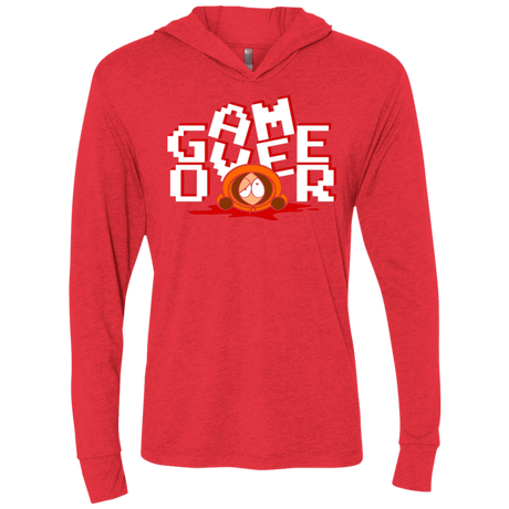 T-Shirts Vintage Red / X-Small Game over Triblend Long Sleeve Hoodie Tee