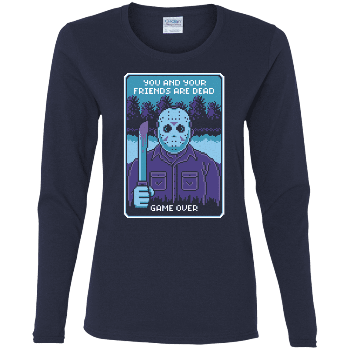 T-Shirts Navy / S Game Over Women's Long Sleeve T-Shirt