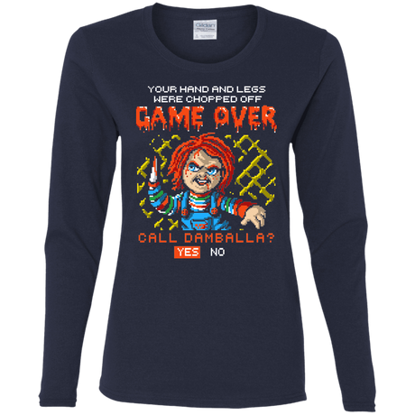 T-Shirts Navy / S Game Over Women's Long Sleeve T-Shirt