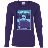 T-Shirts Purple / S Game Over Women's Long Sleeve T-Shirt