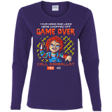 T-Shirts Purple / S Game Over Women's Long Sleeve T-Shirt