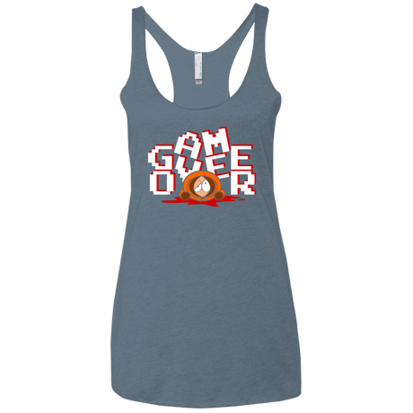 T-Shirts Indigo / X-Small Game over Women's Triblend Racerback Tank