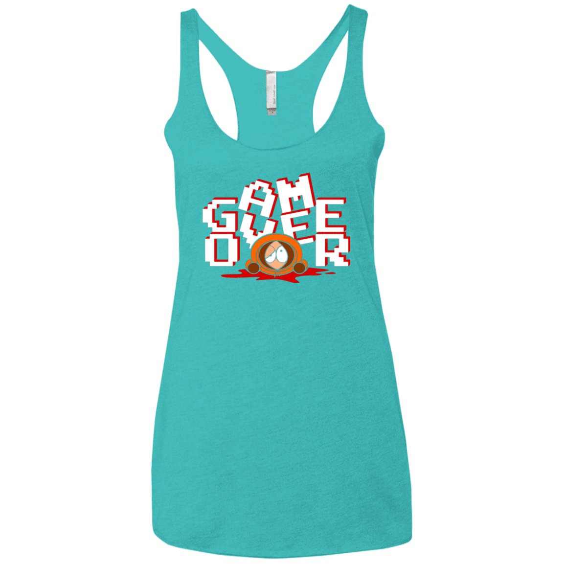 T-Shirts Tahiti Blue / X-Small Game over Women's Triblend Racerback Tank