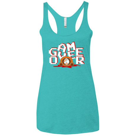 T-Shirts Tahiti Blue / X-Small Game over Women's Triblend Racerback Tank