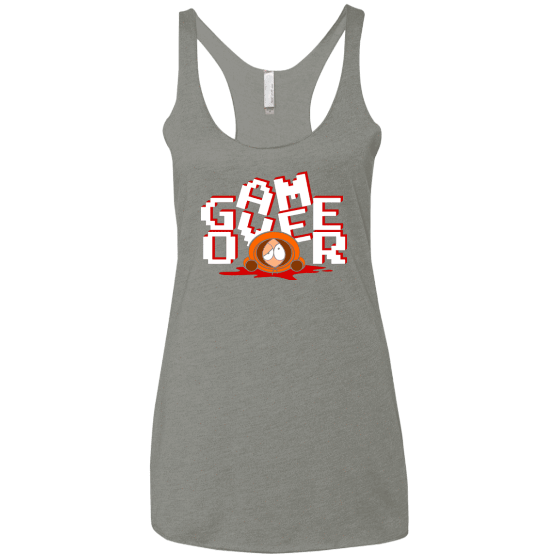 T-Shirts Venetian Grey / X-Small Game over Women's Triblend Racerback Tank