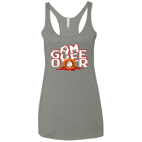 T-Shirts Venetian Grey / X-Small Game over Women's Triblend Racerback Tank