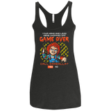 T-Shirts Vintage Black / X-Small Game Over Women's Triblend Racerback Tank