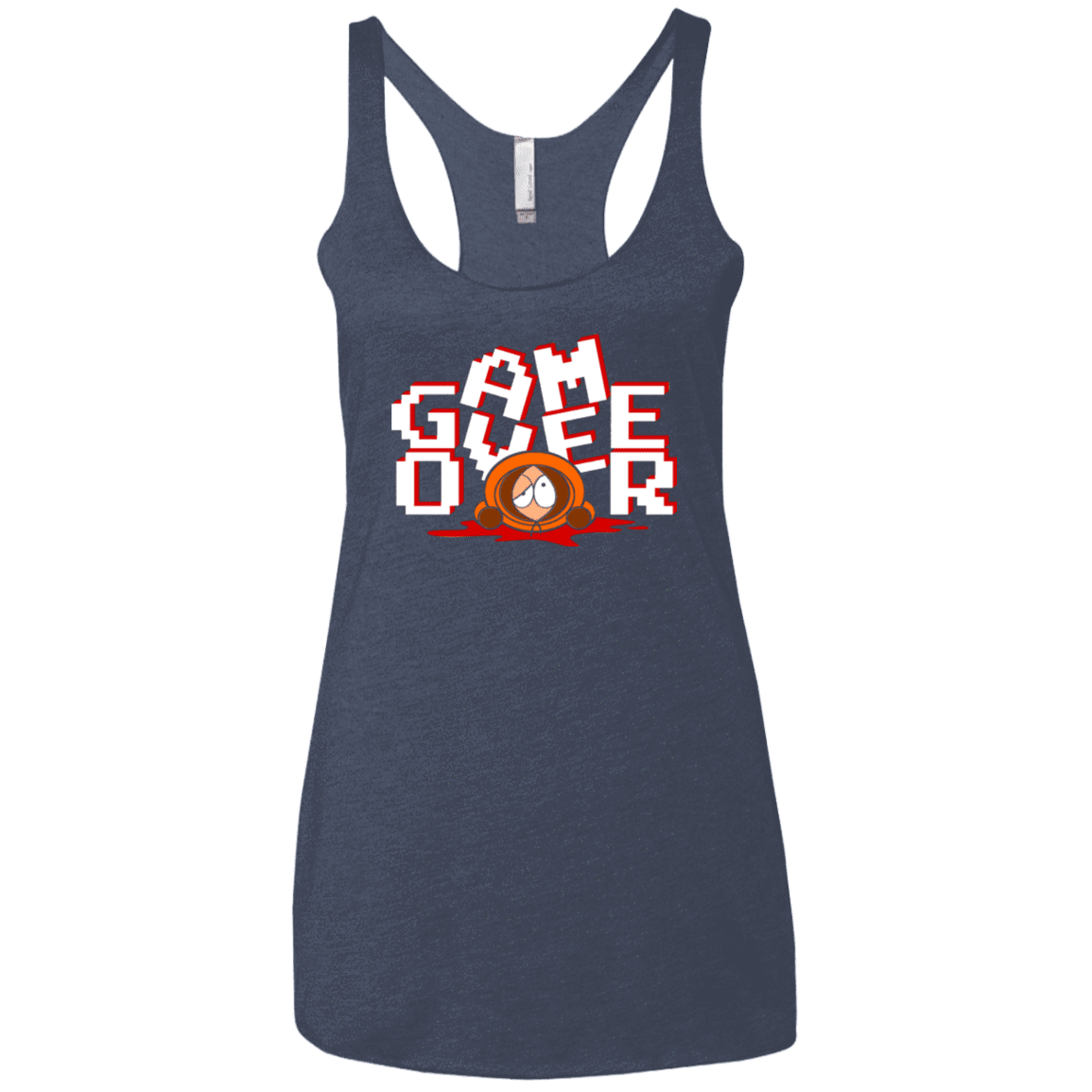 T-Shirts Vintage Navy / X-Small Game over Women's Triblend Racerback Tank