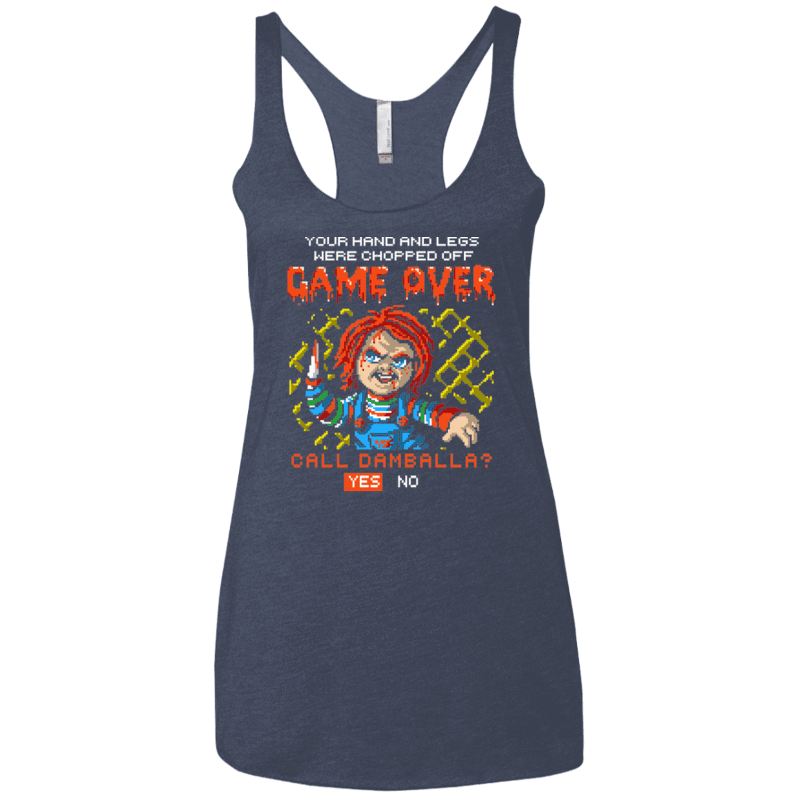 T-Shirts Vintage Navy / X-Small Game Over Women's Triblend Racerback Tank