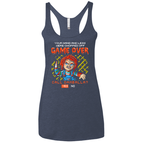 T-Shirts Vintage Navy / X-Small Game Over Women's Triblend Racerback Tank