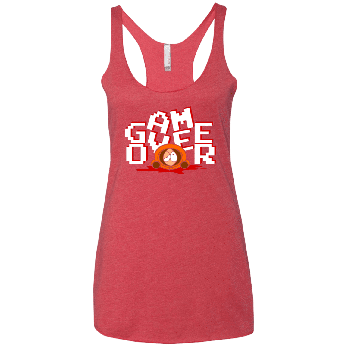 T-Shirts Vintage Red / X-Small Game over Women's Triblend Racerback Tank