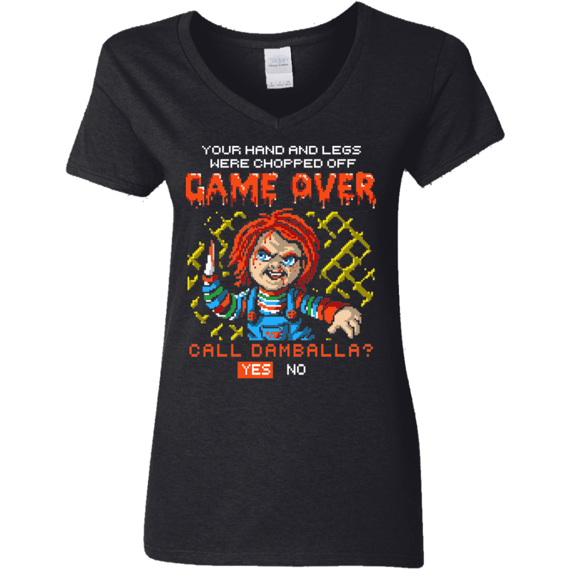 T-Shirts Black / S Game Over Women's V-Neck T-Shirt