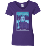 T-Shirts Purple / S Game Over Women's V-Neck T-Shirt