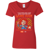 T-Shirts Red / S Game Over Women's V-Neck T-Shirt