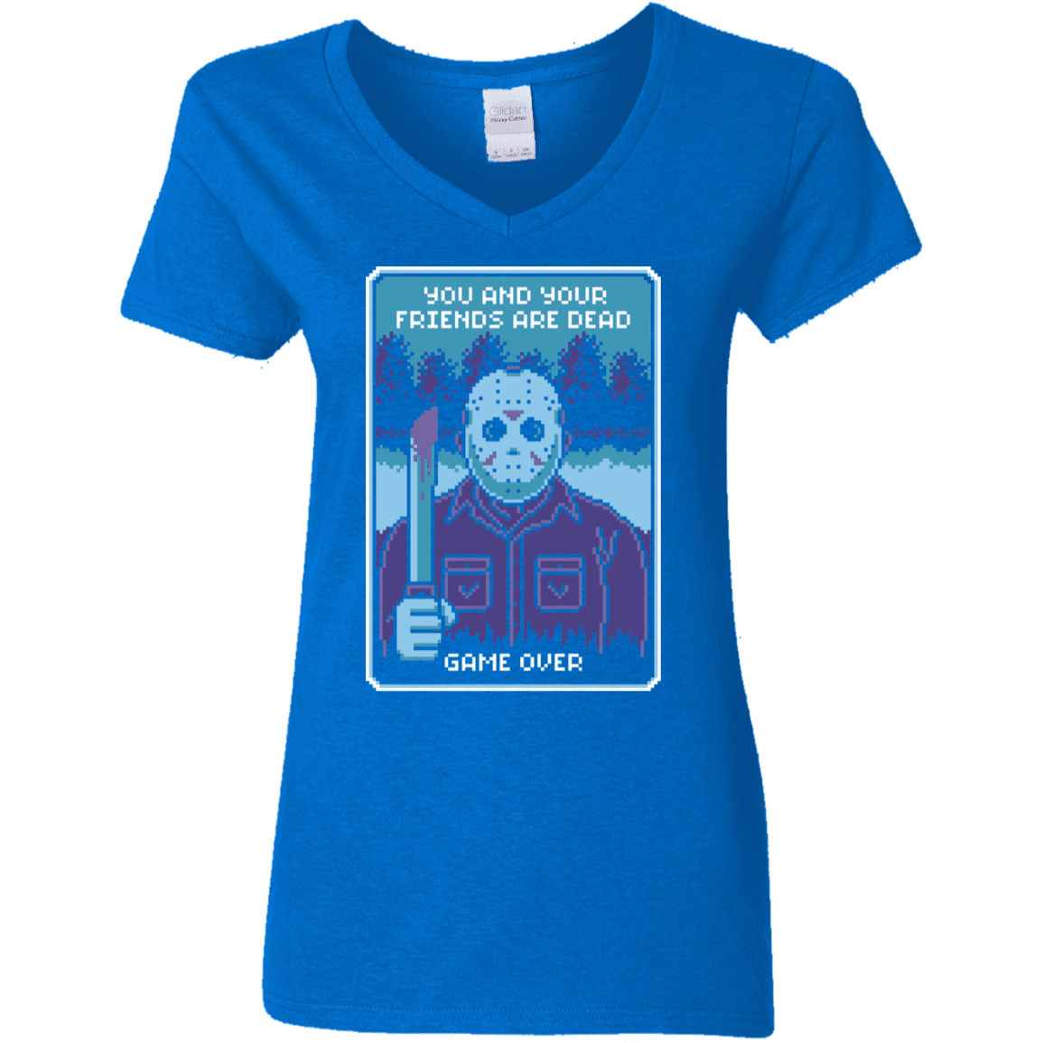 T-Shirts Royal / S Game Over Women's V-Neck T-Shirt