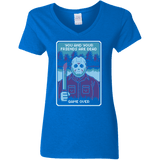 T-Shirts Royal / S Game Over Women's V-Neck T-Shirt