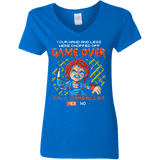 T-Shirts Royal / S Game Over Women's V-Neck T-Shirt