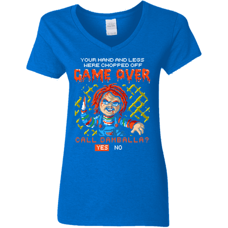 T-Shirts Royal / S Game Over Women's V-Neck T-Shirt