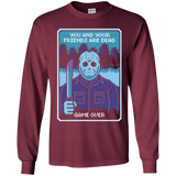 T-Shirts Maroon / YS Game Over Youth Long Sleeve T-Shirt