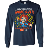 T-Shirts Navy / YS Game Over Youth Long Sleeve T-Shirt