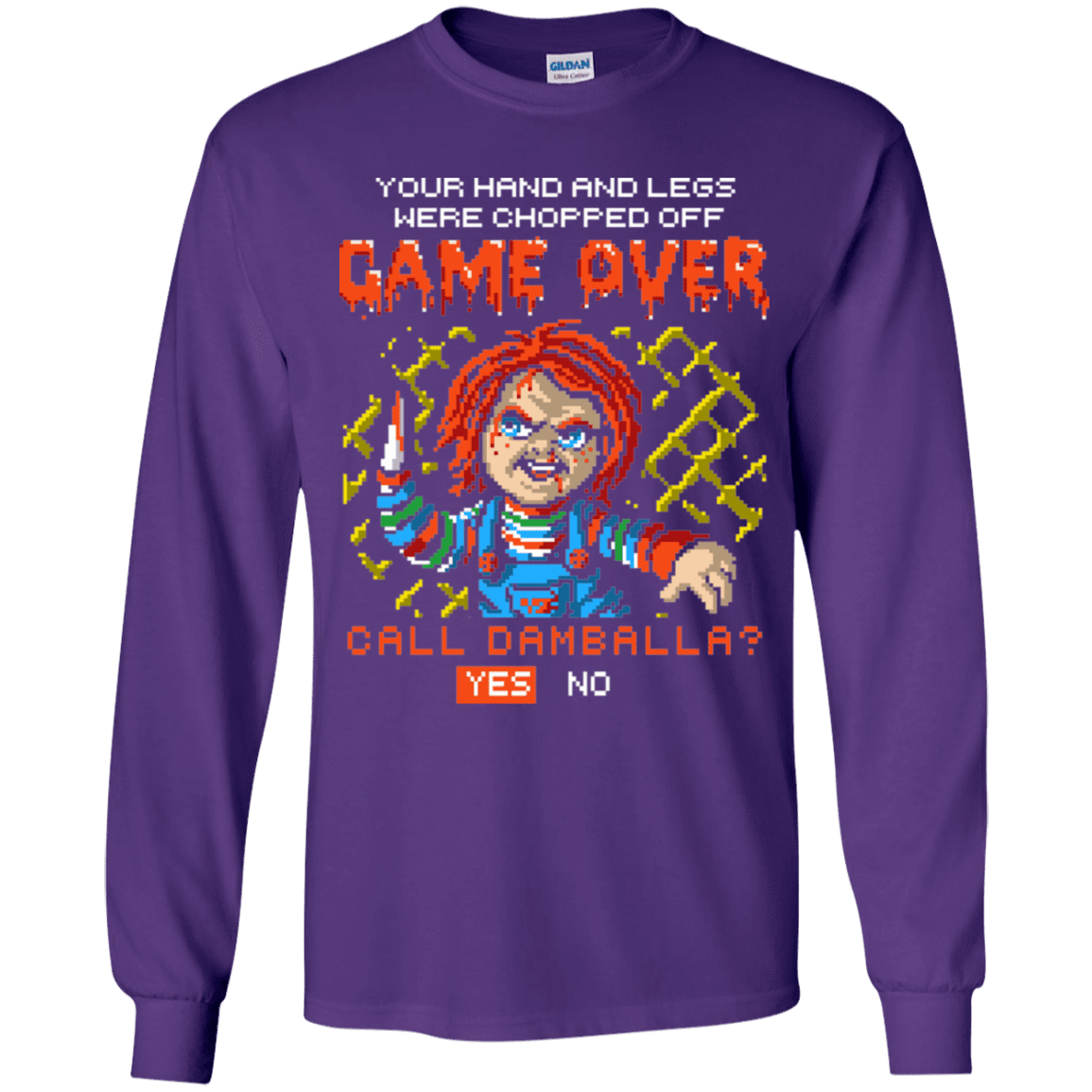 T-Shirts Purple / YS Game Over Youth Long Sleeve T-Shirt