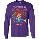 T-Shirts Purple / YS Game Over Youth Long Sleeve T-Shirt