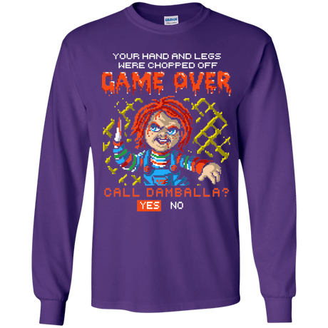 T-Shirts Purple / YS Game Over Youth Long Sleeve T-Shirt
