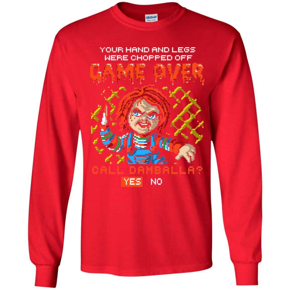 T-Shirts Red / YS Game Over Youth Long Sleeve T-Shirt