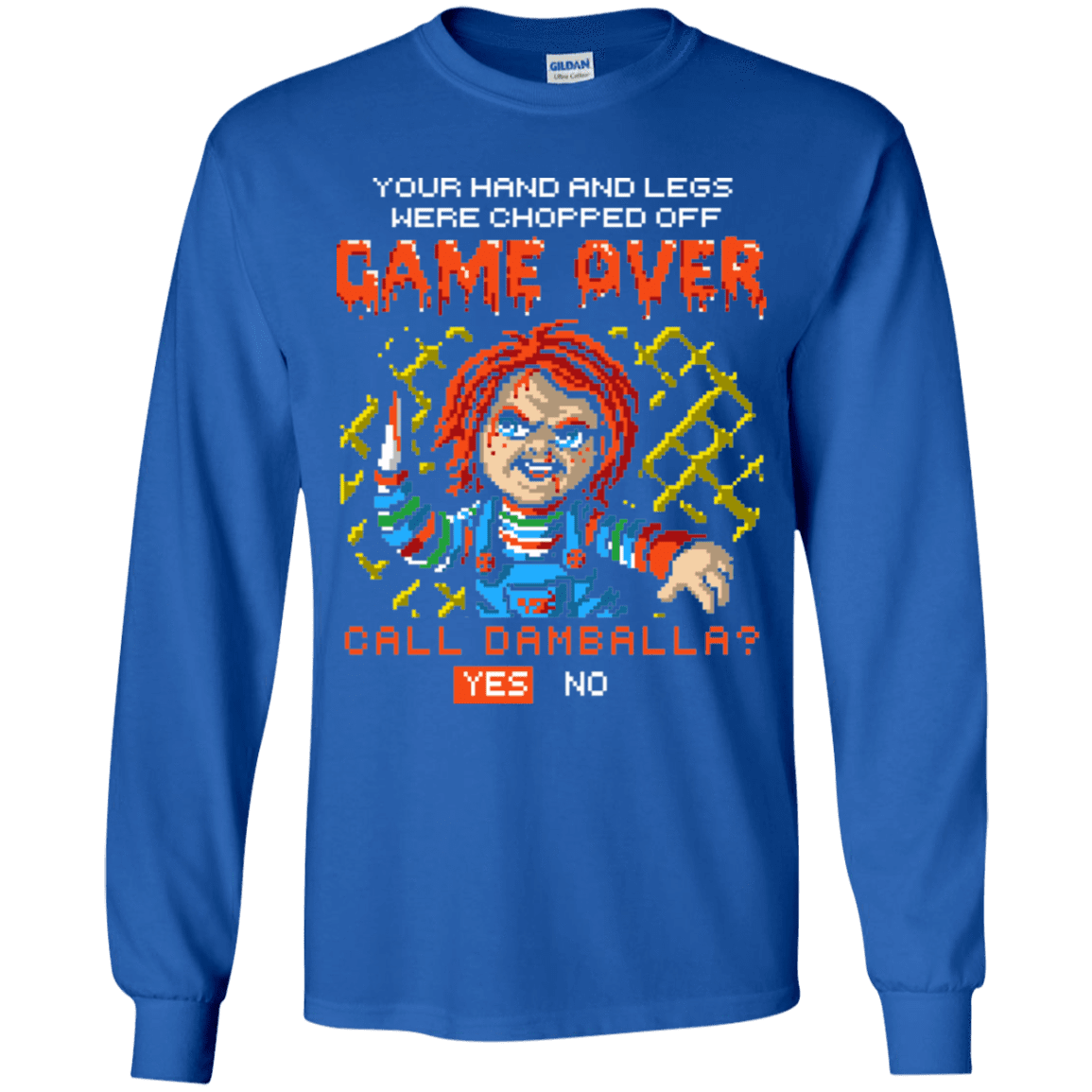T-Shirts Royal / YS Game Over Youth Long Sleeve T-Shirt