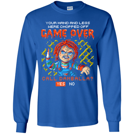 T-Shirts Royal / YS Game Over Youth Long Sleeve T-Shirt