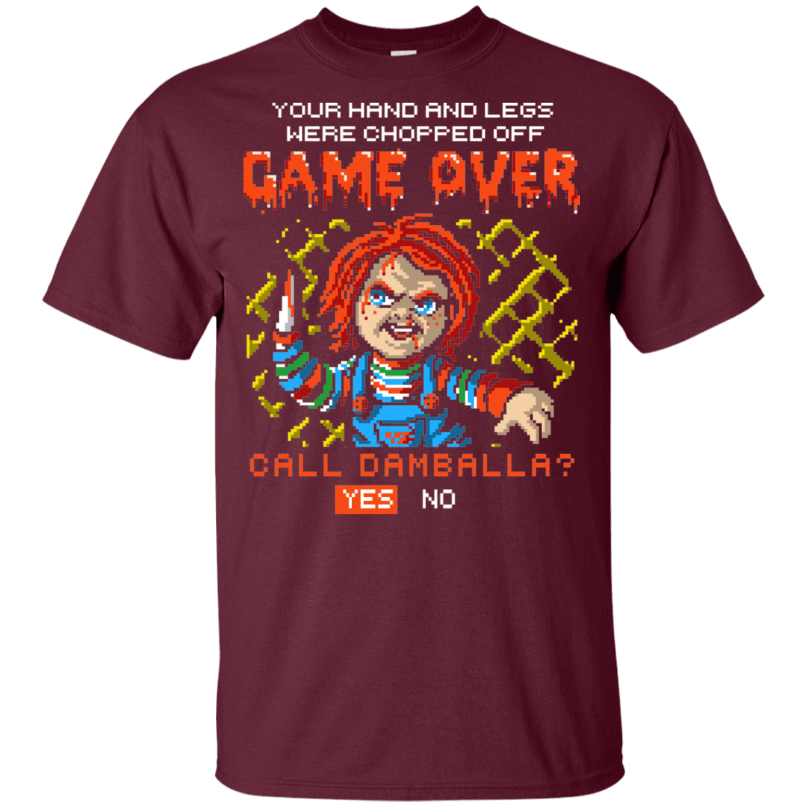 T-Shirts Maroon / YXS Game Over Youth T-Shirt