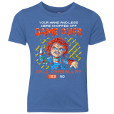 T-Shirts Vintage Royal / YXS Game Over Youth Triblend T-Shirt