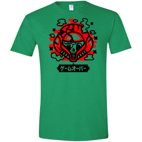 T-Shirts Heather Irish Green / S Gameover Samus Men's Semi-Fitted Softstyle