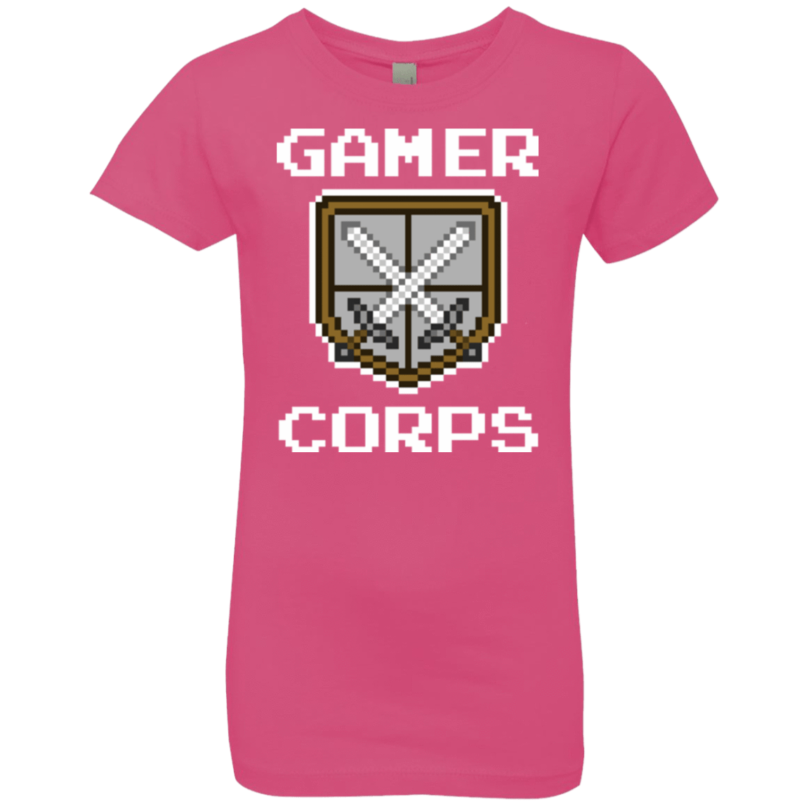 T-Shirts Hot Pink / YXS Gamer corps Girls Premium T-Shirt