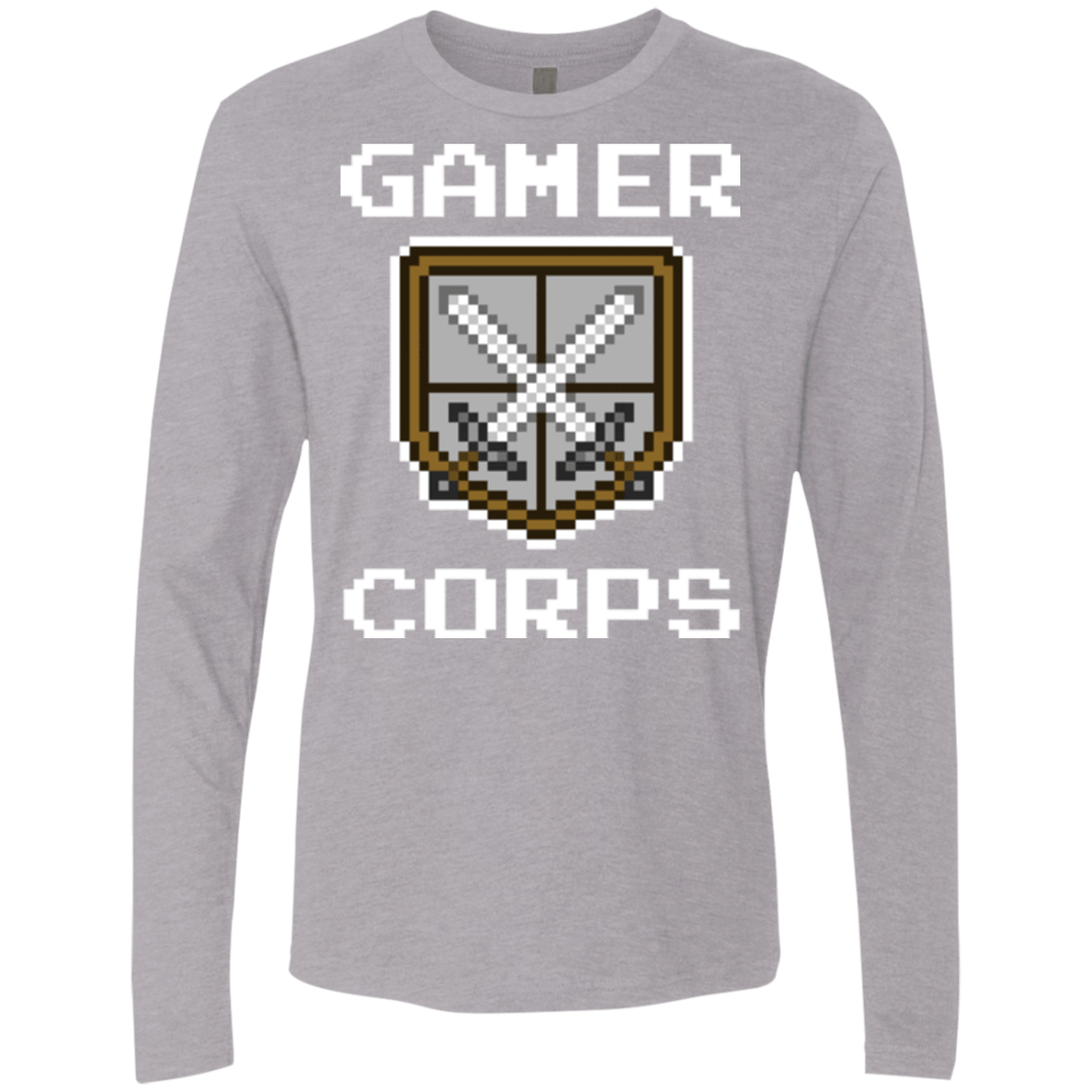 T-Shirts Heather Grey / Small Gamer corps Men's Premium Long Sleeve