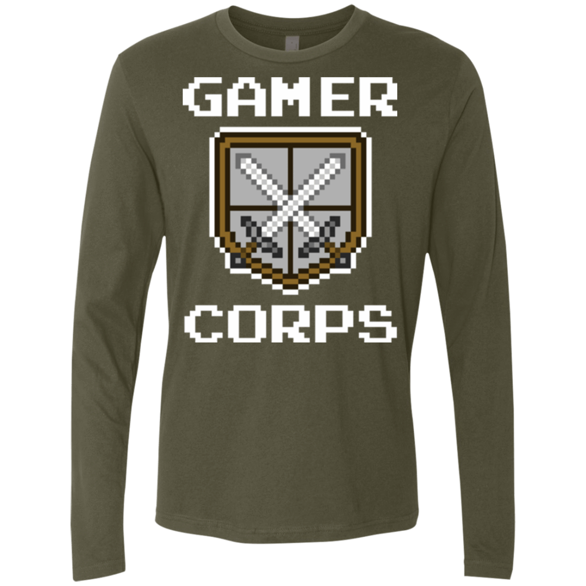 T-Shirts Military Green / Small Gamer corps Men's Premium Long Sleeve