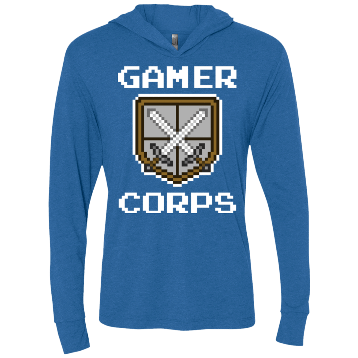 T-Shirts Vintage Royal / X-Small Gamer corps Triblend Long Sleeve Hoodie Tee