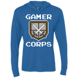 T-Shirts Vintage Royal / X-Small Gamer corps Triblend Long Sleeve Hoodie Tee