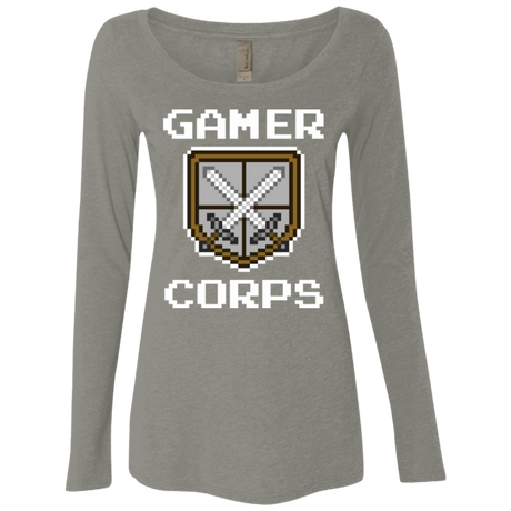 T-Shirts Venetian Grey / Small Gamer corps Women's Triblend Long Sleeve Shirt