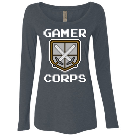 T-Shirts Vintage Navy / Small Gamer corps Women's Triblend Long Sleeve Shirt