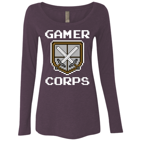 T-Shirts Vintage Purple / Small Gamer corps Women's Triblend Long Sleeve Shirt