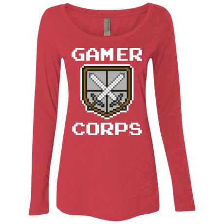 T-Shirts Vintage Red / Small Gamer corps Women's Triblend Long Sleeve Shirt