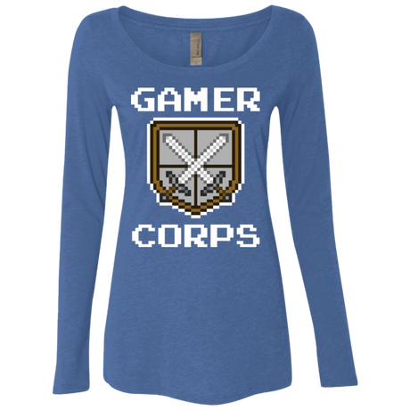 T-Shirts Vintage Royal / Small Gamer corps Women's Triblend Long Sleeve Shirt
