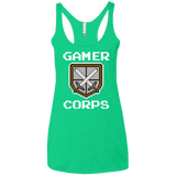 T-Shirts Envy / X-Small Gamer corps Women's Triblend Racerback Tank