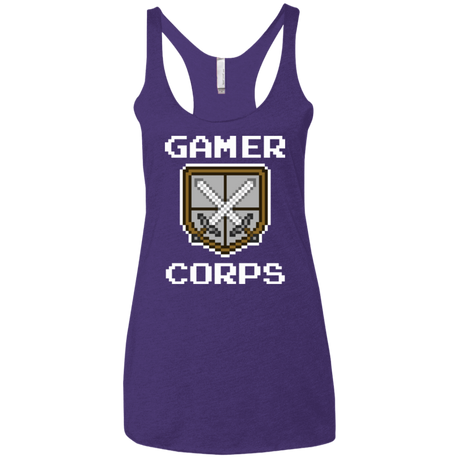 T-Shirts Purple / X-Small Gamer corps Women's Triblend Racerback Tank