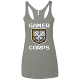 T-Shirts Venetian Grey / X-Small Gamer corps Women's Triblend Racerback Tank