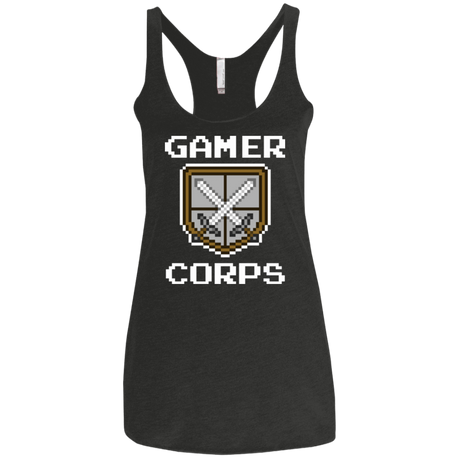 T-Shirts Vintage Black / X-Small Gamer corps Women's Triblend Racerback Tank