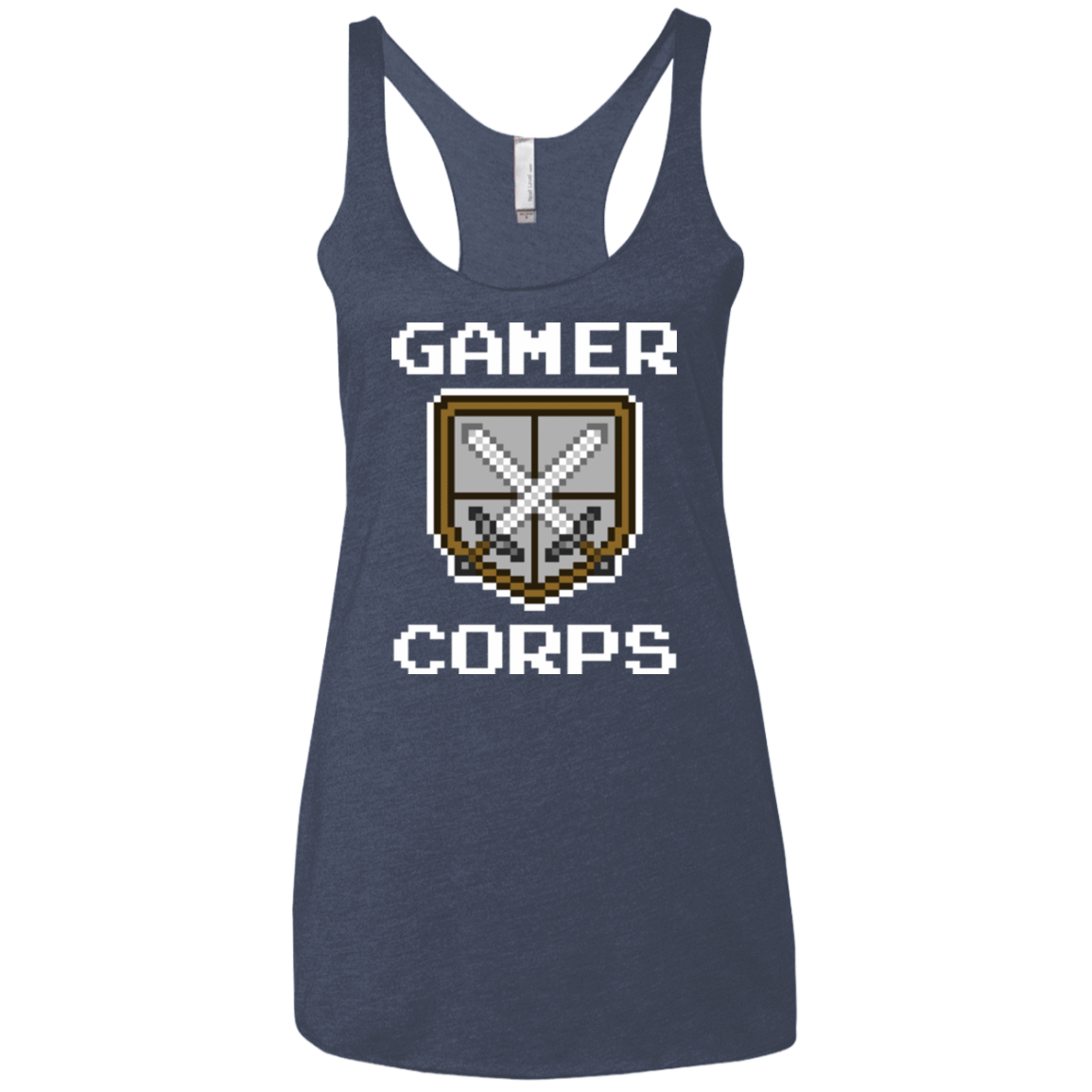 T-Shirts Vintage Navy / X-Small Gamer corps Women's Triblend Racerback Tank
