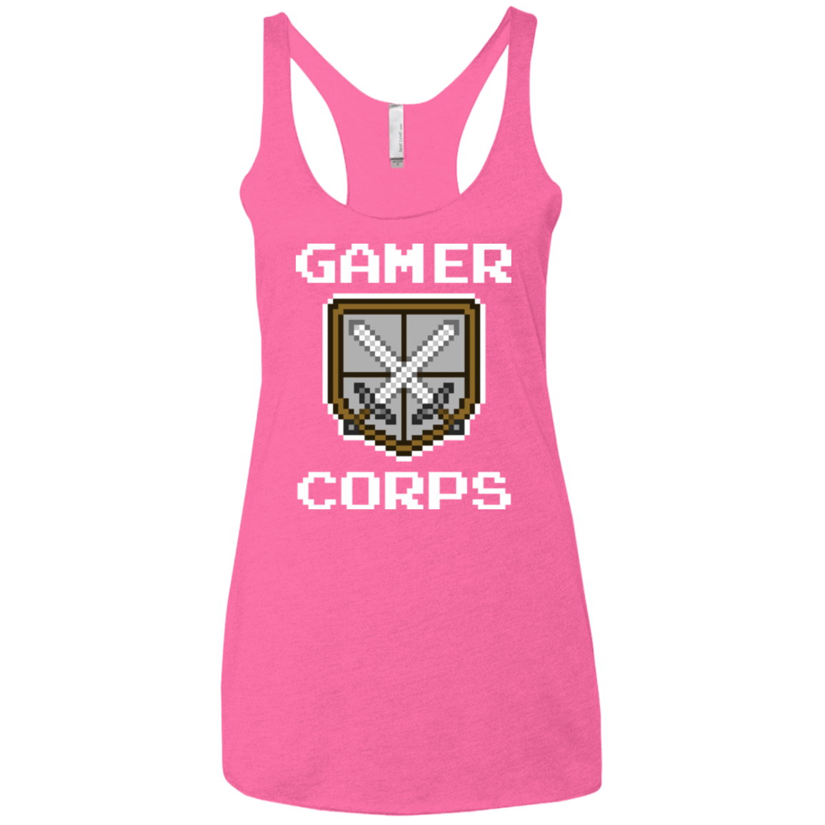 T-Shirts Vintage Pink / X-Small Gamer corps Women's Triblend Racerback Tank